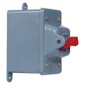 Bryant Toggle Switche, Motor Disconnects, Three Pole, 30A 600V AC, Side Wired Only, NEMA 3R Box and Switch 30323D